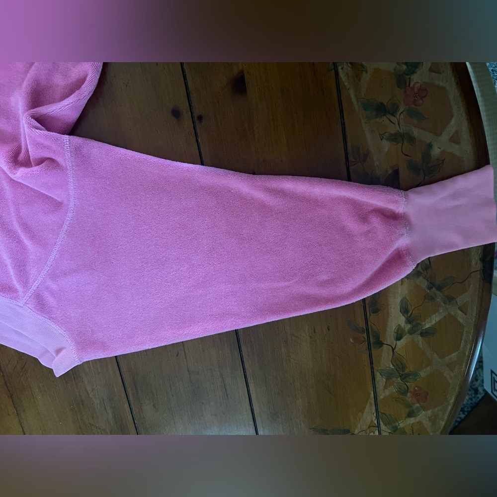 Juicy Couture S Vintage Y2K Pink Off-Shoulder Lounge Top Terry - Picture 9 of 10